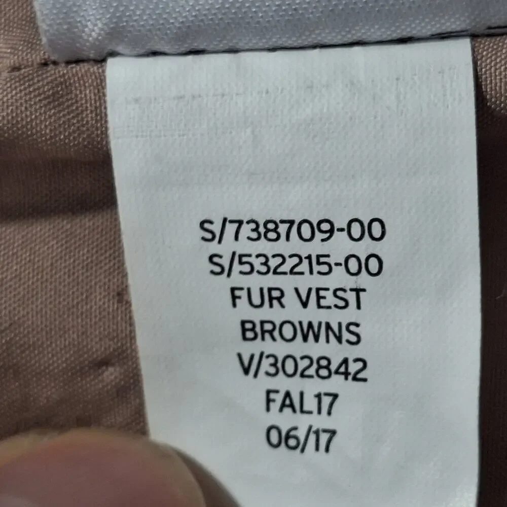 Gap Kids Brown Faux Fur Vest Girls Small 6 7 Cozy Sleeveless Lined Jacket School